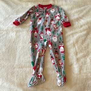 Baby Fleece Christmas zip-up Onesie Set - 18 Months - Carters